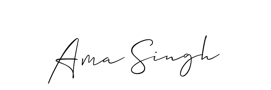 You should practise on your own different ways (Allison_Script) to write your name (Ama Singh) in signature. don't let someone else do it for you. Ama Singh signature style 2 images and pictures png